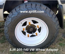 Load image into Gallery viewer, Subaru Wheel Adapter  VW Big5  205 x 5  to 140 x 4 older Subaru  | SJR