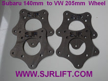 Load image into Gallery viewer, Subaru Wheel Adapter  VW Big5  205 x 5  to 140 x 4 older Subaru  | SJR